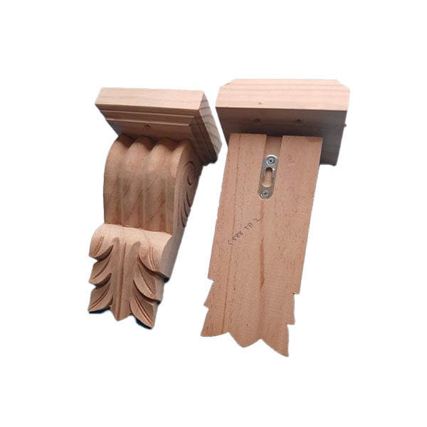 Pair C888 Pine Corbels, top blocks, keys fitted. C888 TB2 Pair C888 Pine Corbels, top blocks, keys fitted. C888 TB2