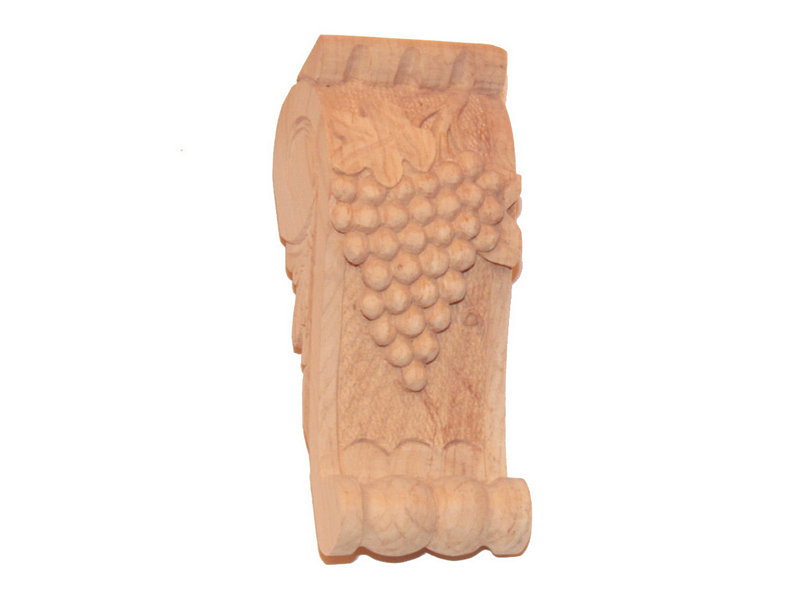 Large Hand Carved Pine Grape Corbel GP4 - Click Image to Close