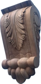 Extra Large Hand Carved Mahogany Corbel #5L M