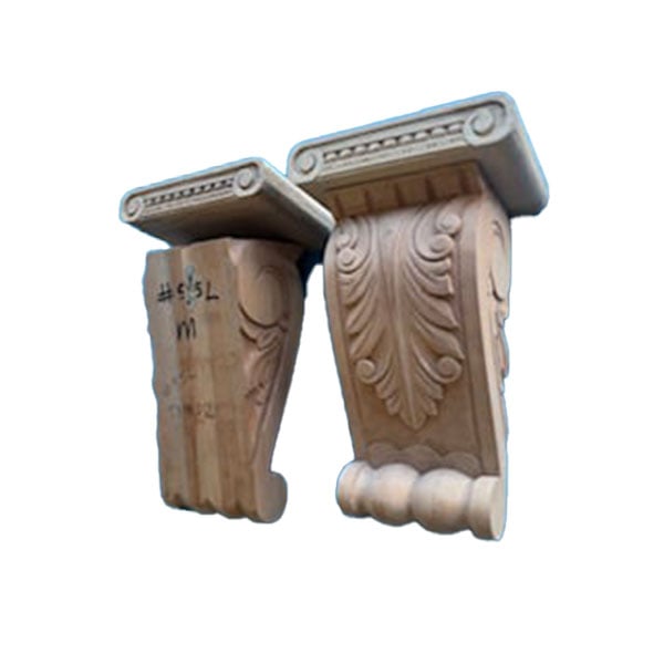 Pair of #55L Corbels with Top Blocks, keys fitted #55L TB14D2 Pair of #55L Corbels with Top Blocks, keys fitted #55L TB14D2