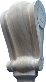 Extra Large Hand Carved Pine Corbel #2L