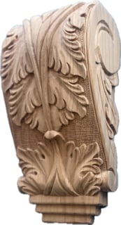 Extra Large Hand Carved Pine Corbel C9L