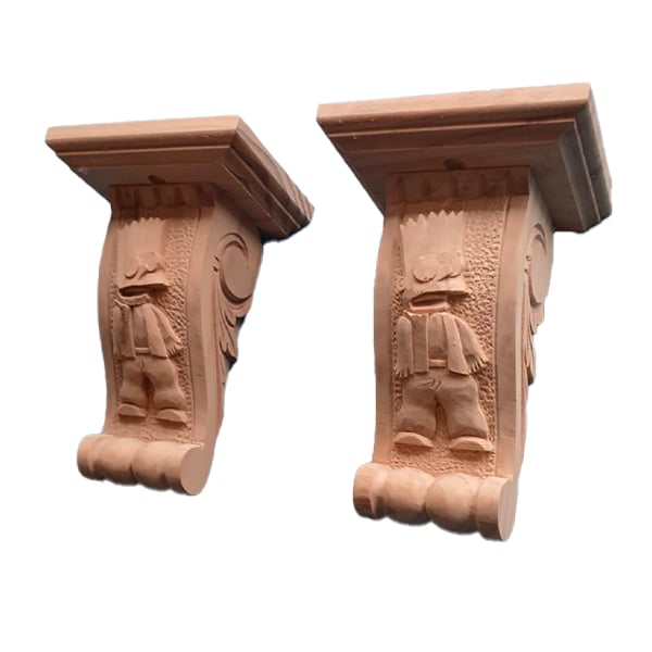 Pair Bart Simpson Pine Corbels,top blocks,keys fitted N4 TB1 Pair Bart Simpson Pine Corbels,top blocks,keys fitted N4 TB1