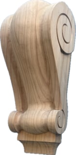 Extra Large Hand Carved Pine Corbel #22L