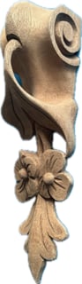 Medium Hand Carved Mahogany Corbel #21M