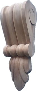 Extra Large Hand Carved Mahogany Corbel #3L M
