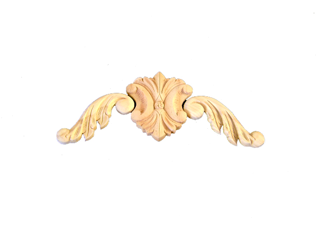 Decorational Leaf Onlay Carving Pine L1SC222