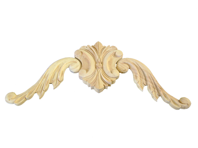 Decorational Leaf Onlay Carving Pine L2SC2