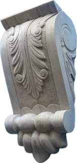 Large Hand Carved Mahogany Corbel #5L GM
