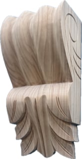 Extra Large Hand Carved Pine Corbel C8L