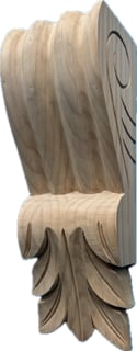 Extra Large Hand Carved Pine Corbel C88L